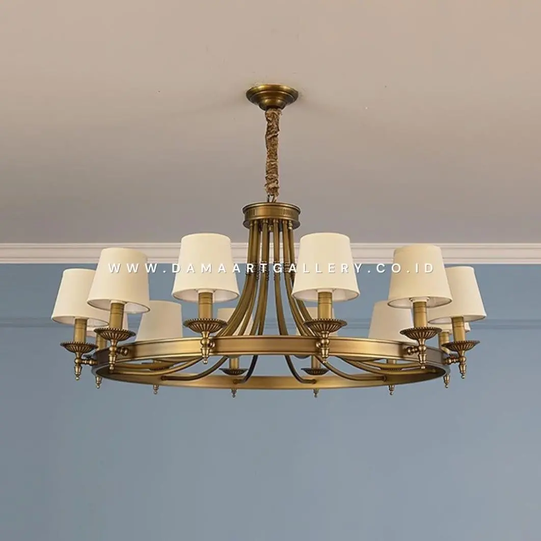 Lampu Gantung Chandelier Tembaga Kuningan